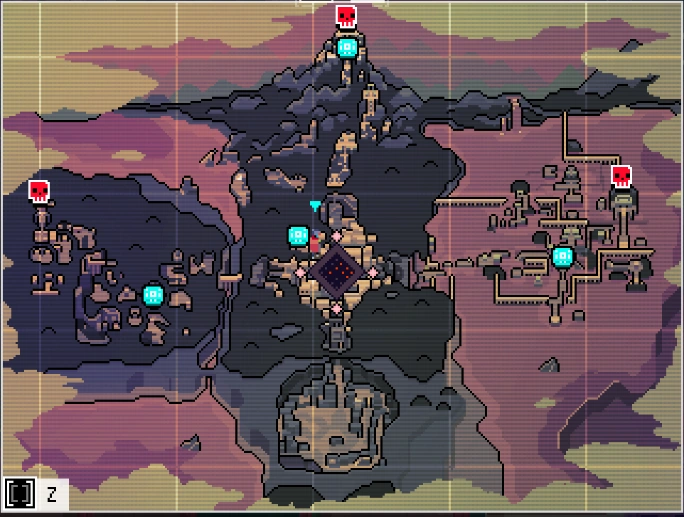 Hyper Light Drifter world map